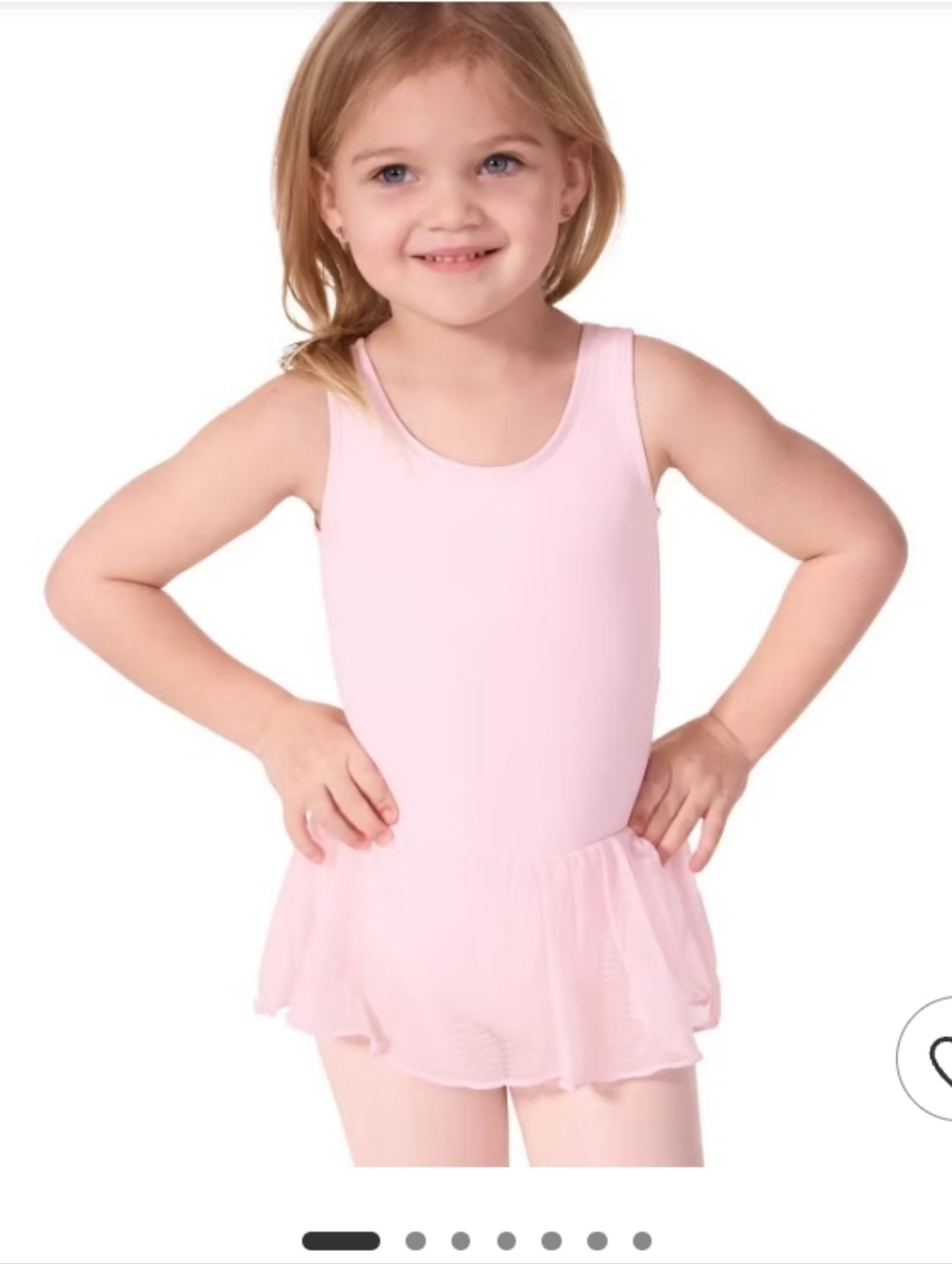 CAPEZIO Girls' Light Pink Small Tank Leotard C25